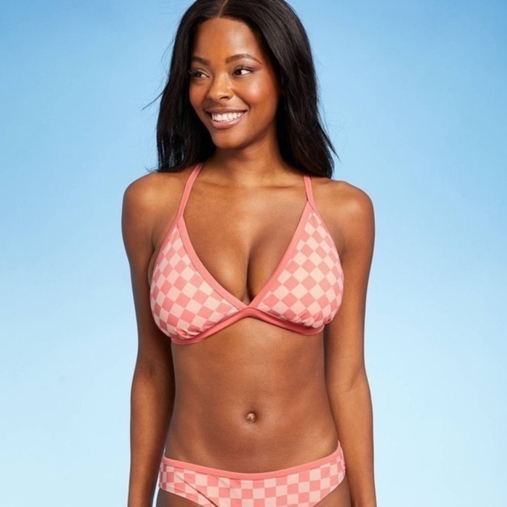 Kona Sol Triangle Checkered Bikini | XL